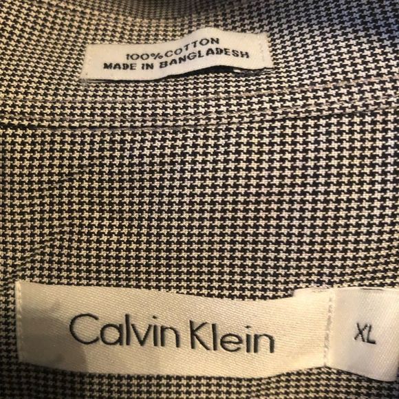 Calvin‎ Klein Houndstooth Check Shirt - Size XL - Picture 7 of 7
